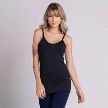 Imagem de Regata Feminina WLS Modas Alça Fina Básica Fitness Academia Casual, GG