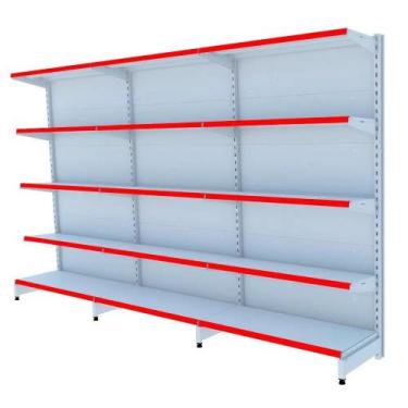 Imagem de Gondola Parede 196 Amapa Flex Kit 3 Metros Branco PE Vm - Amapá