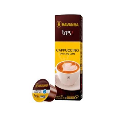 Imagem de Cápsulas Três Corações Cappuccino Doce de Leite Havanna, 10 Cápsulas, 