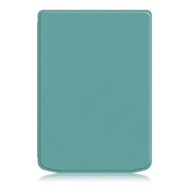 Imagem de Xuanbeier Capa para Pocketbook Verse PB629/Verse Pro PB634 15.2 cm, capa protetora inteligente rígida fina com função despertar/hibernar automaticamente, verde