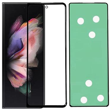 Imagem de YIEDBCX Tela de vidro frontal externa + peça de reposição de cola adesiva para Samsung Galaxy Z Fold 3 5G