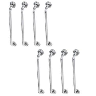 Imagem de Alça de Apoio Barra 60cm Inox Kit 8 Unidades Acessibilidade Suporte Id