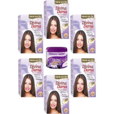 Imagem de Hene em Po Divina Dama 06x50gr (Incolor, Chocolate, Preto, Azulado, Ca