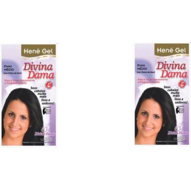 Imagem de Hene Em Gel Jaborandi 10x180gr Divina Dama Preto Medio (Preto Natural)