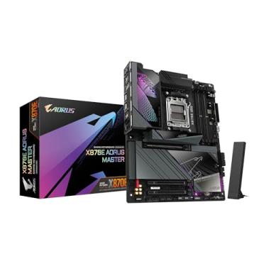 Imagem de GIGABYTE X870E AORUS Master AM5 LGA 1718, ATX, DDR5, 4X M.2, PCIe 5.0, USB4, Wi-Fi 7, LAN 5Gbe, EZ-Latch, Q-Flash