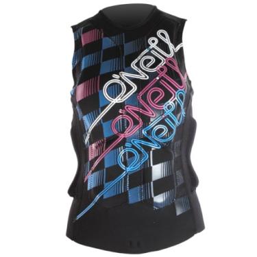 Imagem de O'Neill Wetsuits Colete feminino acolchoado Gooru, preto/RubyBlu, 12