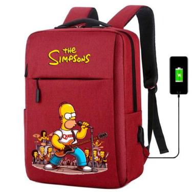 Imagem de Mochila USB Escolar Estampa Infantil Simpsons Notebooks, Trabalho Esco