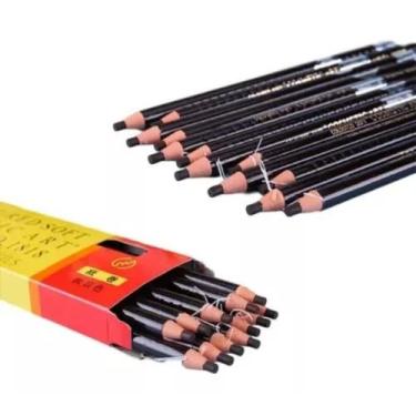 Imagem de Lápis Dermatográfico Profissional Coloured Preto kit 3 - Lapis Olho