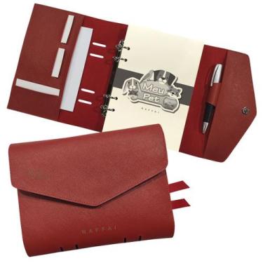 Imagem de Agenda Meu Pet 143-R Raffai Couros, Vermelho