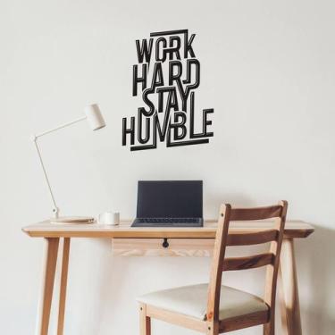 Imagem de Adesivo de Parede Frase para Sala Work Hard - Quartinhos