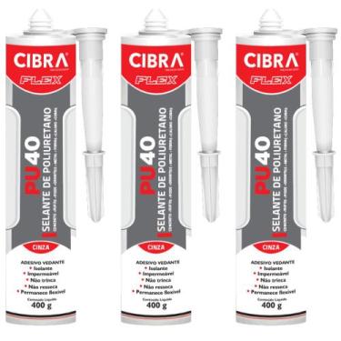 Imagem de Kit 3 Selantes PU 40 Selante de Poliuretano Cibra Flex Adesivo Vedante