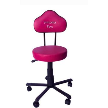 Imagem de Cadeira mocho verona estética com L duplo base em aço com rodízio cora