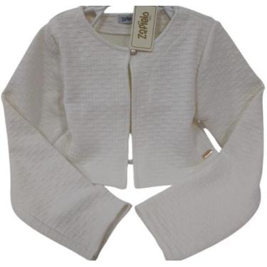 Imagem de Bolero / Casaco Matelassado Luxo Menina Zafielo Ref 550, Off white, TA
