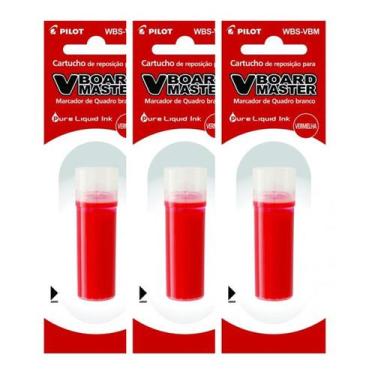Imagem de Refil para marcador quadro branco wbma vermelho 03un - pilot