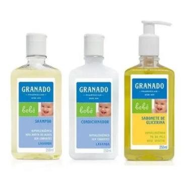Imagem de Kit Higiene do Bebê Shampoo + Condicionador + Sabonete - Granado