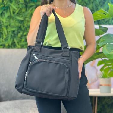 Imagem de Bolsa Feminina Grande Impermeável Lavável Espaçosa Natal Reveillon - A
