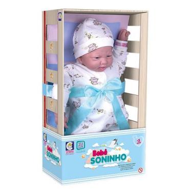 Imagem de Boneca Bebe Soninho Reborn Com Touca Recem Nascido - Cotiplás