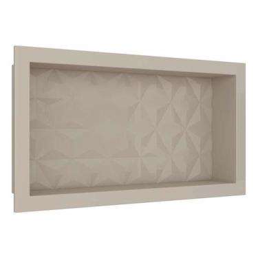 Imagem de Nicho Para Banheiro 60x30 Mármore Sintético Cozimax Bege Textura