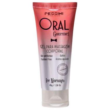 Imagem de Oral Gourmet Gel Beijável Térmico 35ml/45g Pessini, Ice Morango