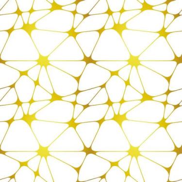 Imagem de Papel De Parede Temático Malha Teia Branco E Ouro - 2,5x0,5m - DEKAL D