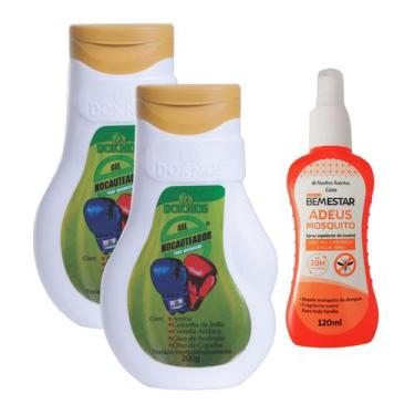 Imagem de 2 Gel Nocauteador + Spray Repelente Contra Insetos Bem Estar - Dokmos 