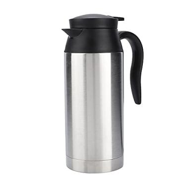 Imagem de 750ml de Aço Inoxidável Carro Caneca Aquecimento Elétrico Veículo Beber Copo Chaleira para Viagem Carro Caneca Elétrica (12V)