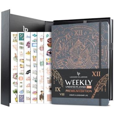 Imagem de Legend Planner PRO Premium Edition (A4 (21,6 cm x 28 cm), cinza místico dourado)