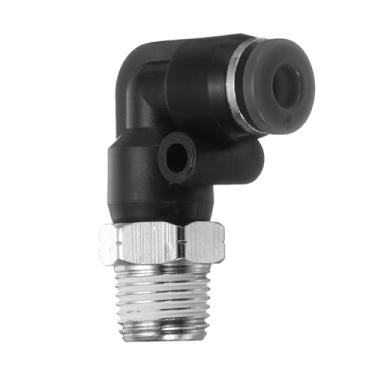 Imagem de HARFINGTON Conexões Push to Connect Cotovelo Macho Tubo de 5/32 Polegada OD x 1/8 Polegada NPT Rosca Plástico Conexão Rápida Mangueira de Ar Kit de Encaixe Pneumático Conector de Bloqueio de Pressão