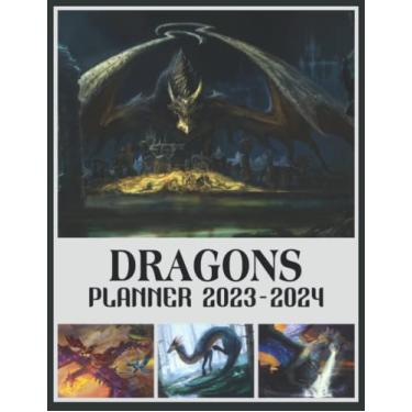 Imagem de Dragons Monthly Planner 2023-2024: Dragons Weekly And Monthly Planner, Daily Large Planner 2023-2024, Christmas Gifts For Men Women Dad Mom, Student Teacher Planner