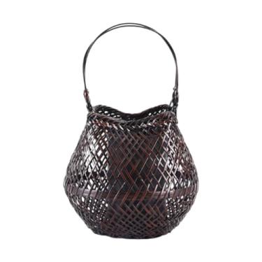 Imagem de Ｂｅｓｇａ Vaso de flores de bambu Decoração para casa para quarto Escritório Estante Casa, 11cmx11cmx28cm