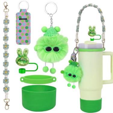 Imagem de 6 peças para acessórios Stanley Cup Tumbler 1,134 g 850 g, compatível com Stanley Cup Tumbler alça de garrafa de água alça para transporte (verde 2)