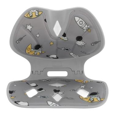 Imagem de Almofada Ergonômica de Assento de Apoio Lombar, Almofada de Cadeira para Estudantes e Crianças Em Cadeiras de Escritório, Suporte Traseiro Dobrável Portátil para Jantar, (Cinza)