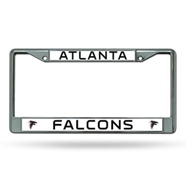 Imagem de Rico Industries Moldura para placa de licença cromada padrão NFL Atlanta Falcons, 15 x 31 cm