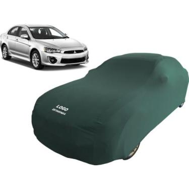 Imagem de Capa Automotiva Mitsubishi Lancer Tecido Helanca Cor Preta - Mz, Verde