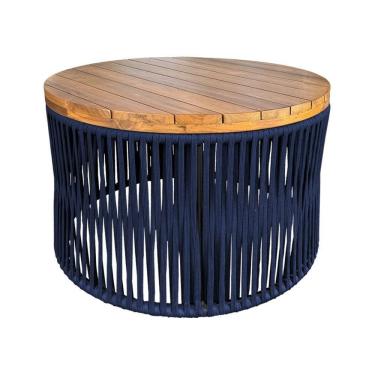 Imagem de Mesa De Centro Berlim Alumínio Corda Náutica Azul Marinho - Azul