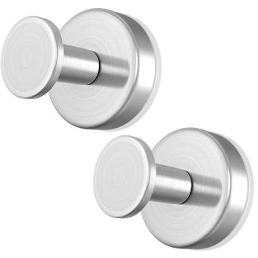 Imagem de VINHOLD Ganchos de ventosa para chuveiro, ganchos de chuveiro de aço inoxidável para parede de banheiro, porta de vidro, cozinha, espelho, azulejo, ganchos de toalha para pendurar toalhas, roupões,