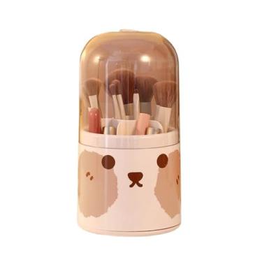 Imagem de CaiOrganizadora de Maquiagem 360° Rotating Makeup Brush Organizer,Rotating Makeup Brush Holder,Cosmetic Brushes Storage with 6 Slots for Vanity,Multi-Functional Pen Holder for Desk Organizador de Cosm