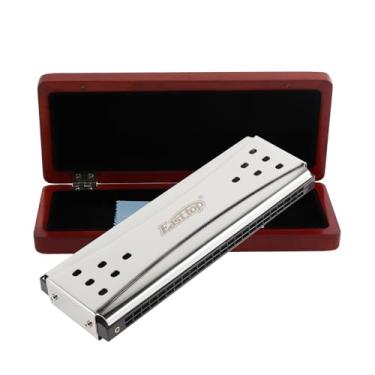 Imagem de Gaita tremolo de 24 furos C e G com chave dupla face, gaita polifônica profissional de órgão de boca para adultos iniciantes com caixa superior (T24-2)