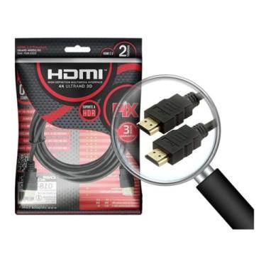 Imagem de  Cabo Hdmi 2.0 Ultra Hd 4k Com 2,00 Metros - PIX
