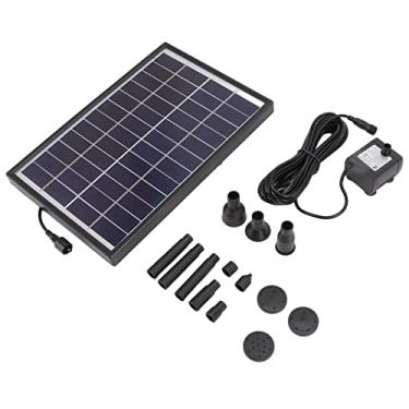 Imagem de Fonte Flutuante Solar 12V 6W para Lago de Jardim - Mini Recurso de água Com Bomba de Oxigênio, Cachoeira Decorativa Externa para Tanques de Peixes, Sem Bateria Reserva