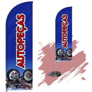 Imagem de Wind Banner Dupla Face 3mt Completo Autopeças M2 - Fadrix