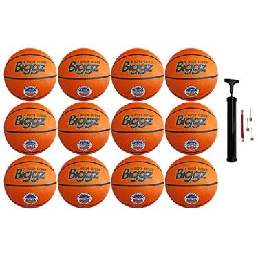 Imagem de Biggz (Pacote com 12 bolas de basquete de borracha - Tamanho 7 (75 cm) - Atacado a granel missionário
