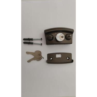 Imagem de Fechadura Mini Com Chave Para Janela De Vidro - Kit 15 V/A HELA (Champanhe)