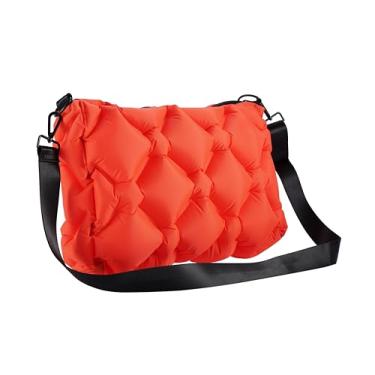 Imagem de Watshi Bolsa tiracolo inflável ultraleve – Bolsa transversal dobrável inovadora para viagem e viagem 2025, bolsa criativa elegante e portátil (laranja), Laranja