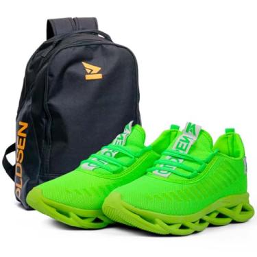 Imagem de Kit Tênis Masculino Jaguar Casual Confortável Mochila Resistênte Escola Faculdade