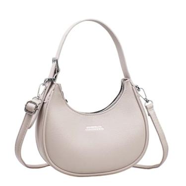 Imagem de Bolsa Meia-Lua Baguete - Alça Ajustável Ombro/Transversal para Uso Diário e Eventos (Roxo)