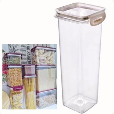 Imagem de Porta Mantimentos Trava Mais Quadrado Cristal 1,6L Plasútil