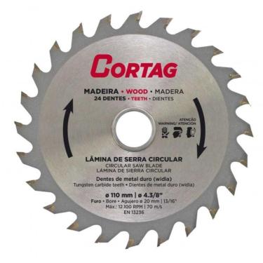 Imagem de Disco De Serra Circular Para Madeira Cortag 100mm 24 Dentes