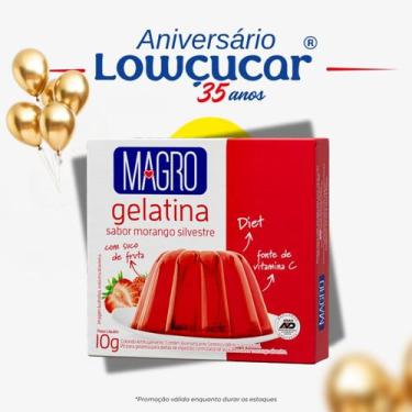 Imagem de Gelatina Magro Com Sucralose Sabor Morango Silvestre 10G