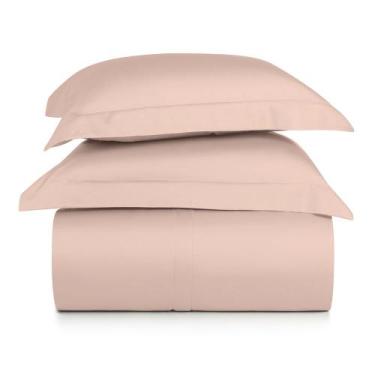 Imagem de Jogo de Duvet King 3 Peças Altenburg Algodão Lux 200 Fios Rosa Lille
